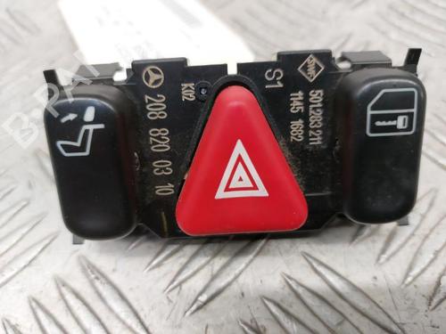 Used Warning switch MERCEDES-BENZ CLK (C208) CLK 200 Kompressor (208.344) (163 hp) 23744625