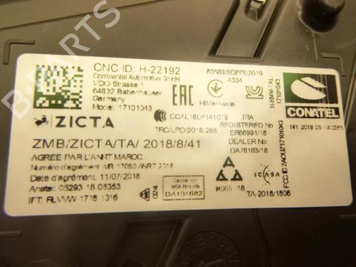 Used Instrument cluster VW POLO VI (AW1, BZ1, AE1) 1.0 TSI (95 hp) 24242770