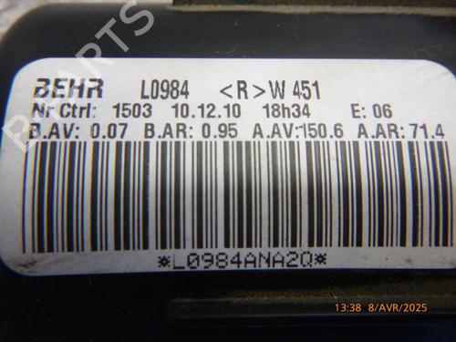 Varmeblæser SMART FORTWO Coupe (451) 1.0 Turbo Brabus (451.333) | BP24924798M62 
