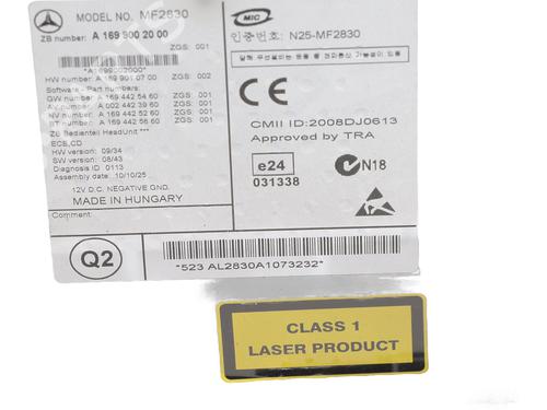 Radio MERCEDES-BENZ A-CLASS (W169) A 180 CDI (169.007, 169.307) | BP24242532E6 