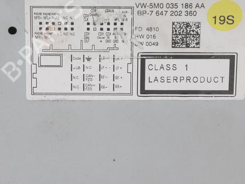 Radio VW POLO V (6R1, 6C1) 1.6 TDI | BP28603833E6 