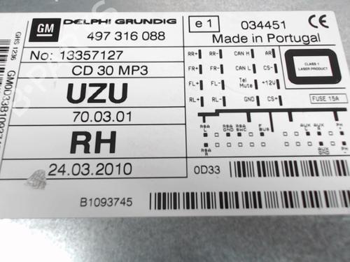 Radio OPEL CORSA D (S07) 1.3 CDTI (L08, L68) | BP24249477E6 - Image 4