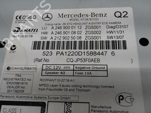 Used Radio Radio MERCEDES-BENZ B-CLASS Sports Tourer (W246, W242) B 200 CDI (246.201) (136 hp) 24252428 24252428