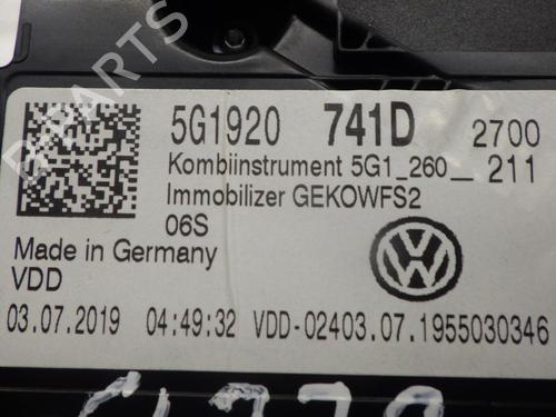 Instrument cluster VW GOLF VII (5G1, BQ1, BE1, BE2) 1.6 TDI | BP24244663C47