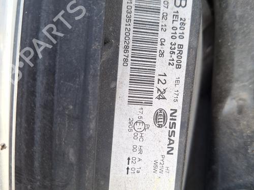 Right headlight NISSAN QASHQAI I (J10, NJ10) 1.6 dCi | BP31062616C29 