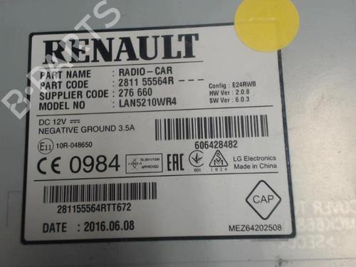 Radio RENAULT CLIO IV (BH_) 1.5 dCi 90 | BP24260447E6