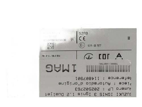 Radio SUZUKI IGNIS III (MF, FF) 1.2 AllGrip (ATK412) | BP30109945E6