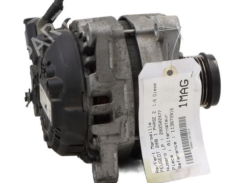 Used Alternator Alternator PEUGEOT 208 I (CA_, CC_) 1.6 HDi / BlueHDi 75 (75 hp) 29818980 29818980