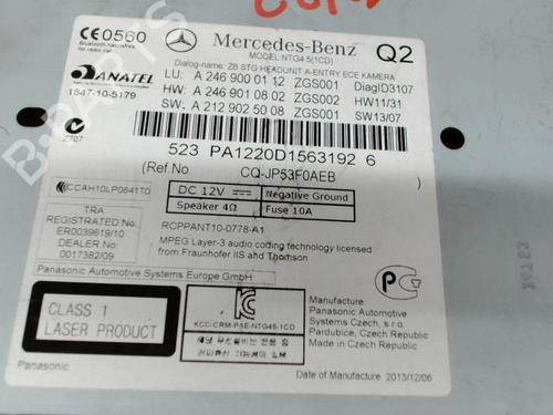 Radio MERCEDES-BENZ GLA-CLASS (X156) GLA 200 CDI / d (156.908) | BP24275952E6 