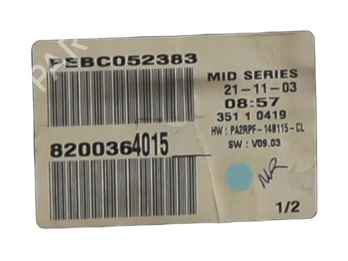 Instrument cluster RENAULT MEGANE II (BM0/1_, CM0/1_) 1.6 16V (BM0C, CM0C) | BP28476395C47