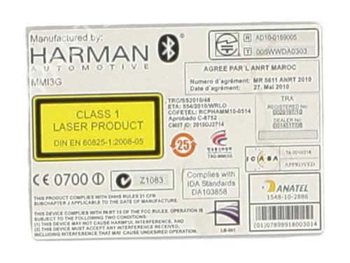 Used Radio Radio AUDI A7 Sportback (4GA, 4GF) 3.0 TDI quattro (204 hp) 34214177 34214177