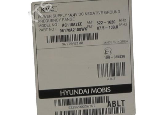 Radio KIA CEE'D Sportswagon (JD) 1.6 CRDi 110 | BP27153622E6 