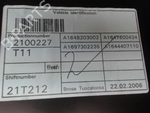 Used Rear right window mechanism Rear right window mechanism MERCEDES-BENZ M-CLASS (W164) ML 320 CDI 4-matic (164.122) (224 hp) 24273947 24273947