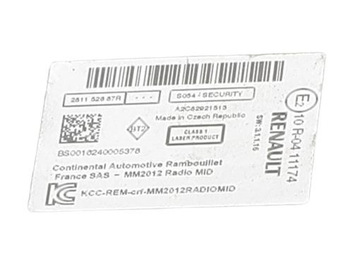 Radio RENAULT KANGOO Express (FW0/1_) 1.5 dCi 90 (FW0G, FW05, FW08, FW11) | BP27482992E6 