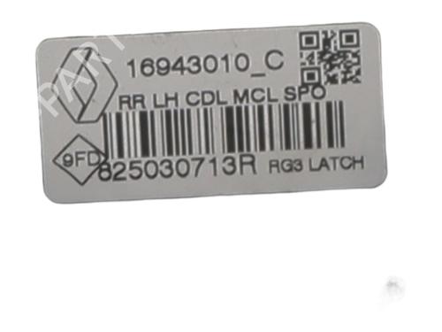 Rear left lock RENAULT SCÉNIC IV (J9_) 1.7 Blue dCi 120 (J9A7, J9A8) | BP27343110C100 