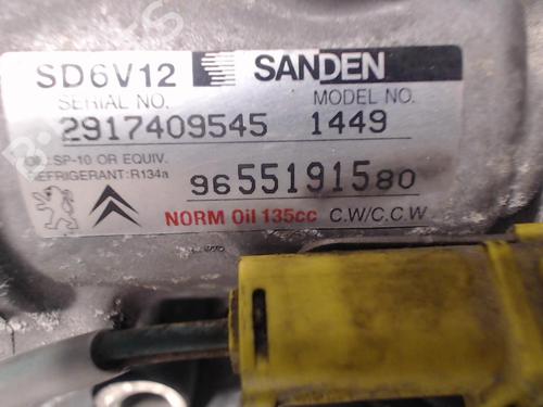 Used AC compressor PEUGEOT 206 SW (2E/K) 1.6 HDi 110 (109 hp) 24266794