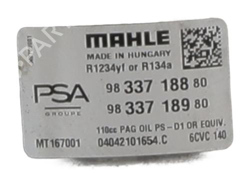 Used AC compressor AC compressor PEUGEOT 308 III (FB_, FH_, FP_, F3_, FM_) BlueHDi 130 (FBYHZL, FBYHZT) (131 hp) 27733989 27733989