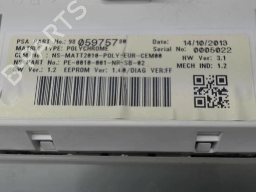 Instrument cluster PEUGEOT 208 I (CA_, CC_) 1.6 VTi | BP24273313C47 