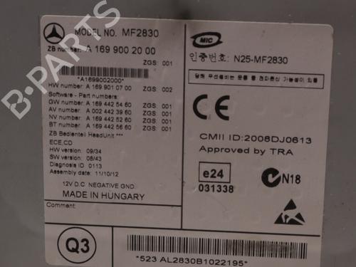 Used Radio Radio MERCEDES-BENZ A-CLASS (W169) A 180 CDI (169.007, 169.307) (109 hp) 24267724 24267724