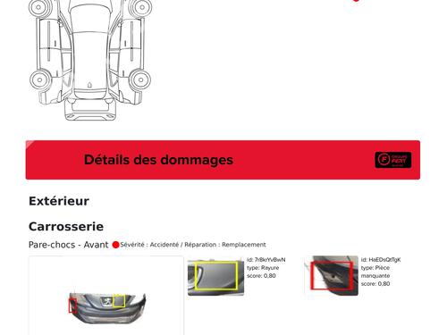 Front bumper PEUGEOT 308 I (4A_, 4C_) 1.6 HDi | BP29599160C7 
