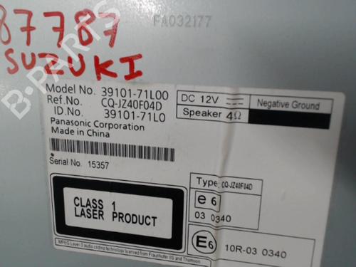 Used Radio Radio SUZUKI SWIFT IV (FZ, NZ) 1.2 4x4 (AZH412, ZD72S) (94 hp) 24291919 24291919
