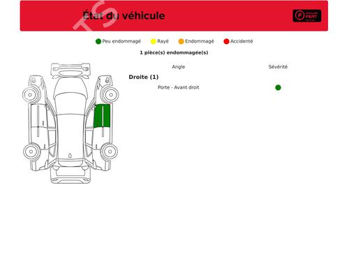 Right front door PEUGEOT 208 I (CA_, CC_) 1.2 VTI 82 | BP29635599C3