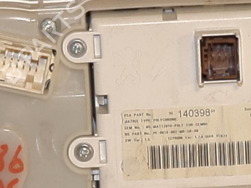Instrument cluster PEUGEOT 2008 I (CU_) 1.6 BlueHDi 100 | BP24291293C47 