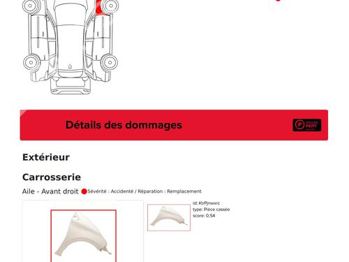 Right front fenders PEUGEOT 208 I (CA_, CC_) 1.2 THP 110 | BP29863269C42