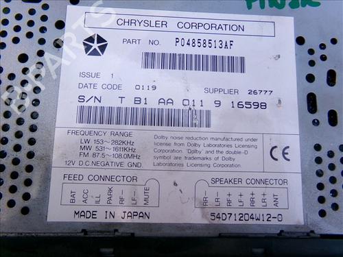Radio CHRYSLER 300M (LR) 3.5 V6 24V | BP28713890E6 