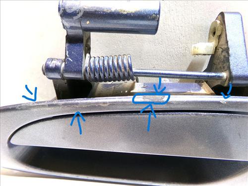 Front left exterior door handle HONDA CIVIC VII Hatchback (EU, EP, EV) 1.6 i (EP2, EU8, EU6) | BP28182324C128 