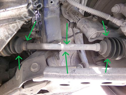 Used Left front driveshaft KIA PICANTO I (SA) 1.0 (61 hp) 29203601