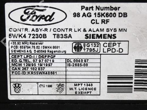Electronic module FORD FOCUS I Saloon (DFW) 1.4 16V | BP24555527M83