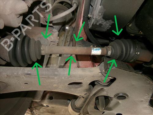 Used Right front driveshaft FORD FIESTA V (JH_, JD_) 1.4 TDCi (68 hp) 30884239