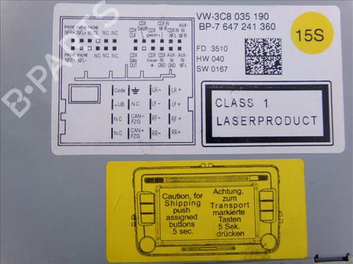 Bilradio VW TIGUAN (5N_) 2.0 TDI | BP29944082E6 