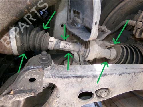 Used Left front driveshaft MITSUBISHI SPACE STAR MPV (DG_A) 1.9 DI-D (DG4A) (102 hp) 29423433