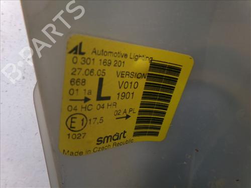 Left headlight SMART CITY-COUPE (450) 0.6 (450.352, 450.353) | BP30006740C28 