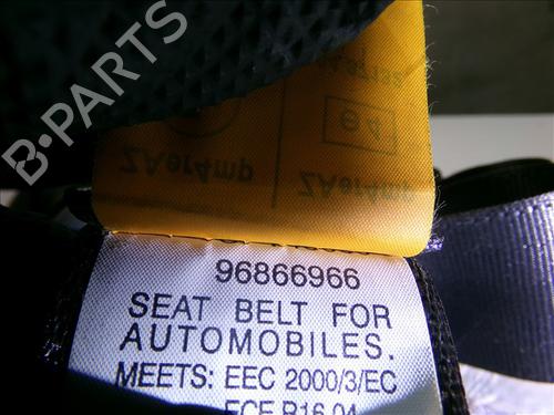 Front right seatbelt CHEVROLET AVEO / KALOS Hatchback (T250, T255) 1.2 | BP26204392I25 