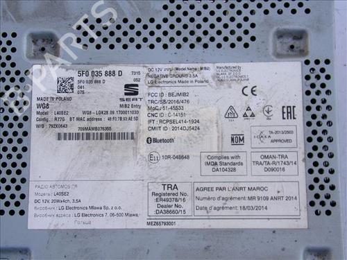 Radio SEAT TOLEDO IV (KG3) 1.6 TDI | BP25463886E6 