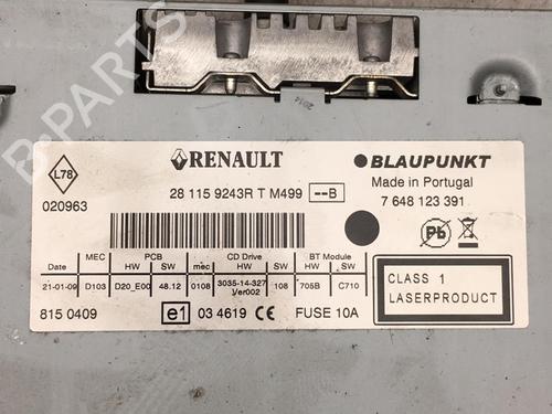 Radio RENAULT MEGANE III Coupe (DZ0/1_) 1.5 dCi (DZ09, DZ0D, DZ1F, DZ1G, DZ14, DZ29) | BP25551961E6 