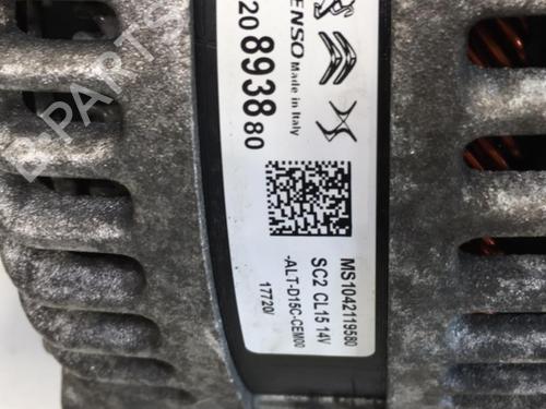 Alternator PEUGEOT 308 II (LB_, LP_, LW_, LH_, L3_) 1.5 BlueHDi 130 | BP25546637M7