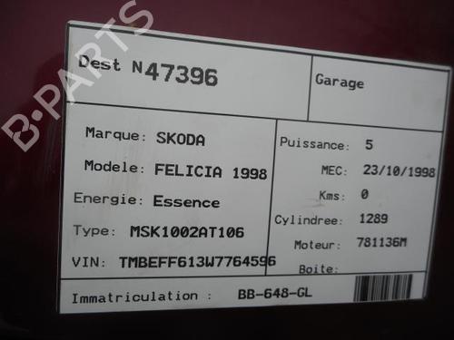 Højre forlygte SKODA FELICIA II (6U1) 1.3 | BP25535794C29 