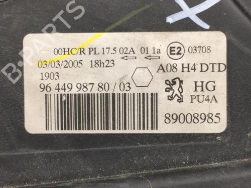 Used Right headlight PEUGEOT 1007 (KM_) 1.6 16V (109 hp) 25579862