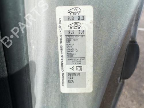 Højre bagtil lås PEUGEOT 206 Hatchback (2A/C) 1.1 i | BP25537626C99 