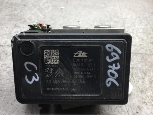 Used ABS pump ABS pump CITROËN C3 II (SC_) 1.4 HDi 70 (SC8HZC, SC8HR0, SC8HP4) (68 hp) 25570532 25570532