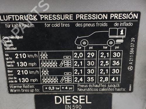 Fuel flap MERCEDES-BENZ E-CLASS (W211) E 270 CDI (211.016) | BP25578626C131 