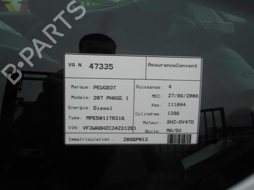 Heater resistor PEUGEOT 207 (WA_, WC_) 1.4 HDi | BP25560206M108 