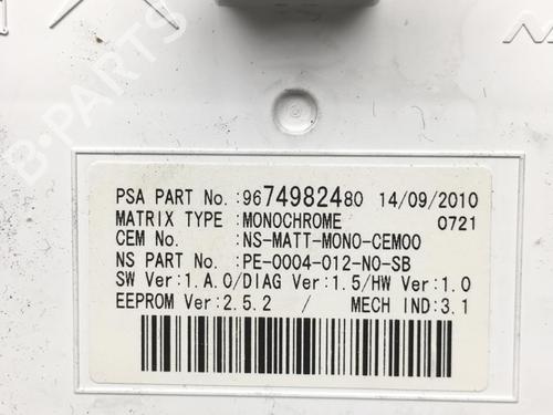 Instrument cluster PEUGEOT 3008 I MPV (0U_) 1.6 HDi | BP25575019C47 