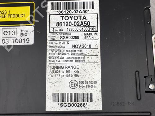 Radio TOYOTA AURIS (_E15_) 1.4 D-4D (NDE150_, NDE150R) | BP25534038E6 