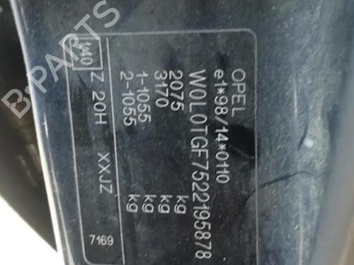Right rear door OPEL ZAFIRA A MPV (T98) 2.0 DTI 16V (F75) | BP25552901C5 