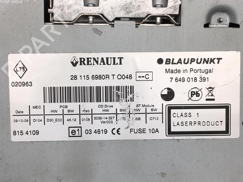 Radio RENAULT LAGUNA III (BT0/1) 1.5 dCi (BT00, BT0A, BT0T, BT1J) | BP25534995E6 